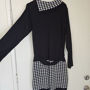 Long sleeve sweater mini dress